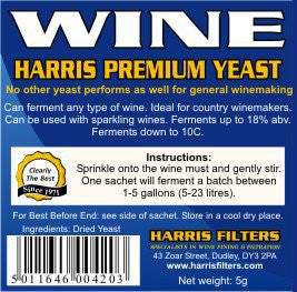 Harris Premium Wine Yeast