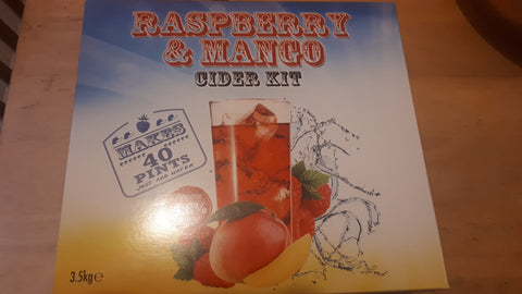 Raspberry and mango cider