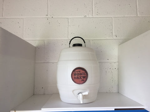 5 Gallon White Barrel with Basic Pressure Vent.