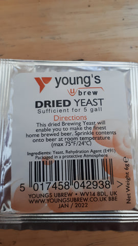 Dried yeast youngs 5g