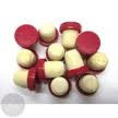 Plastic Top Flanged Corks Red (100's)